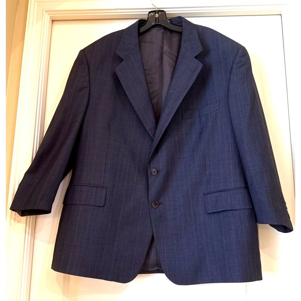 Vito Rufolo Italy Zignone Super 100 Wool Pinstripe Blazer Jacket Mens 46R